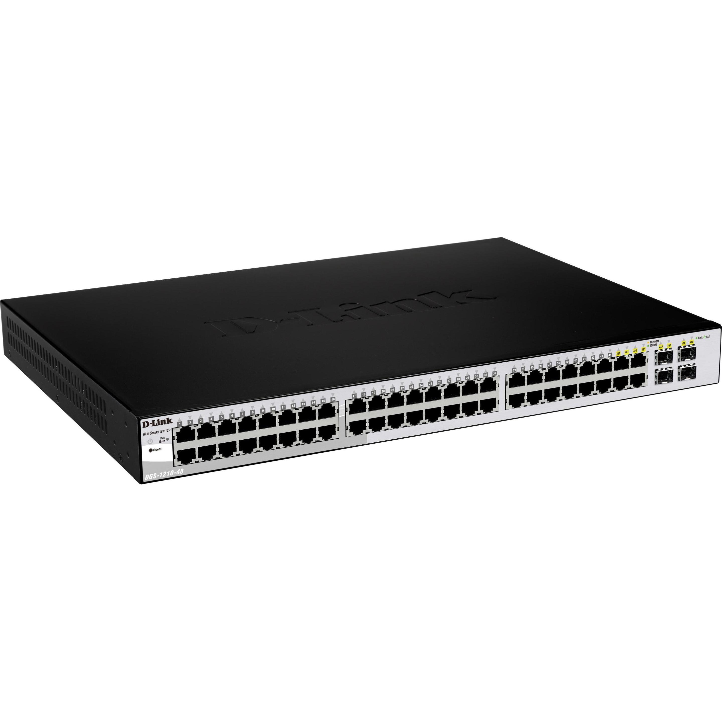D-Link DGS-1210 (48 Ports), Netzwerk Switch, Schwarz