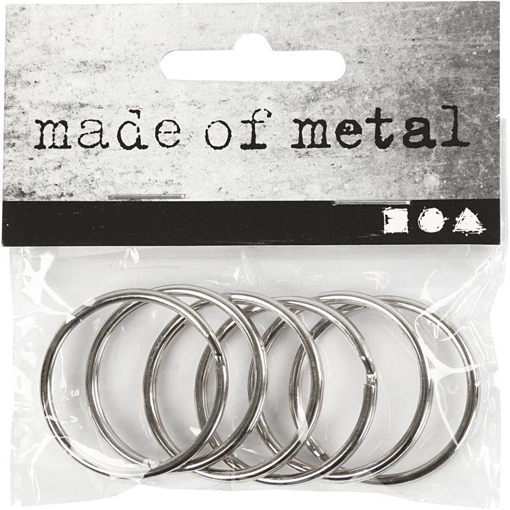 Immagine prodotto Creativ Company Schlüsselringe 30mm, Set mit 6 Stück, aus Metall