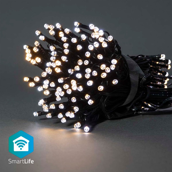 Image du produit Nedis SmartLife Décorative LED | Cordon | Wi-Fi | Blanc chaud à froid | 200 LED"s | 20.0 m | Andr (20 m)