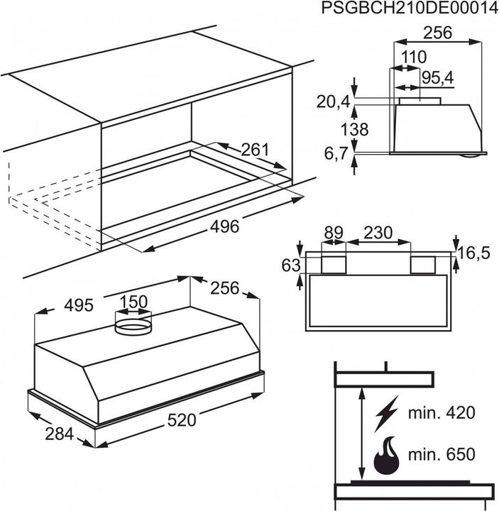Immagine prodotto AEG DGB 3523 S (Sottostruttura cappuccio)