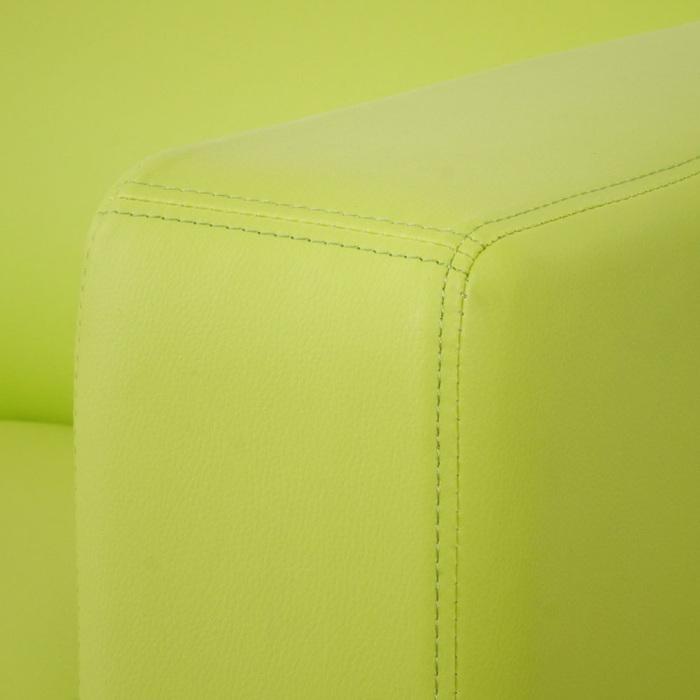 Immagine prodotto Mendler Set di divani 3-1-1 Loungesofa Lille - Finta pelle, Verde chiaro (3 posti)