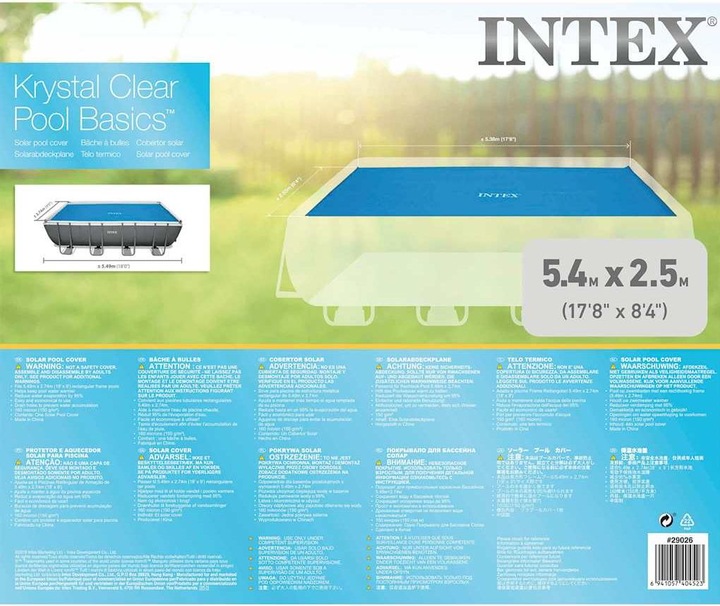 Actual product image Intex Pool-Abdeckplane 549 x 274 cm Solar
