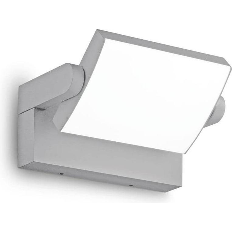 Ideal lux, Gartenbeleuchtung, SWIPE LED Wandleuchte 20,5W Grau IP54 warmweiss 326863 (2000 lm, IP54)