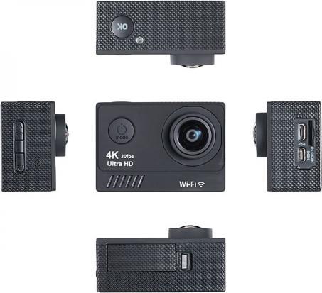 Actual product image Somikon Entry-level 4K action cam incl. underwater housing (30p, Wi-Fi)