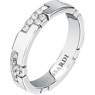 Trussardi, Serviettenringe + Serviettenhalter, - Beautiful T-Logo Crystal Steel Ring TJAXC89 - Circuit: 54 mm