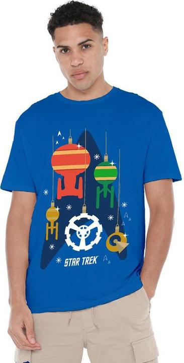Actual product image Mens Spaceship Bauble Christmas T-Shirt (4XL)