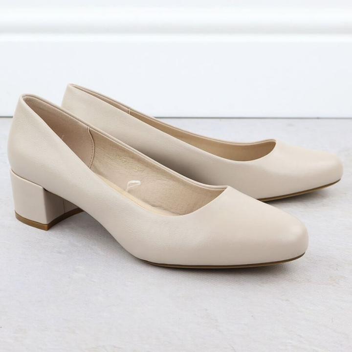 Produktbild Leone Beige Sergio PB291 block heel pumps (38)