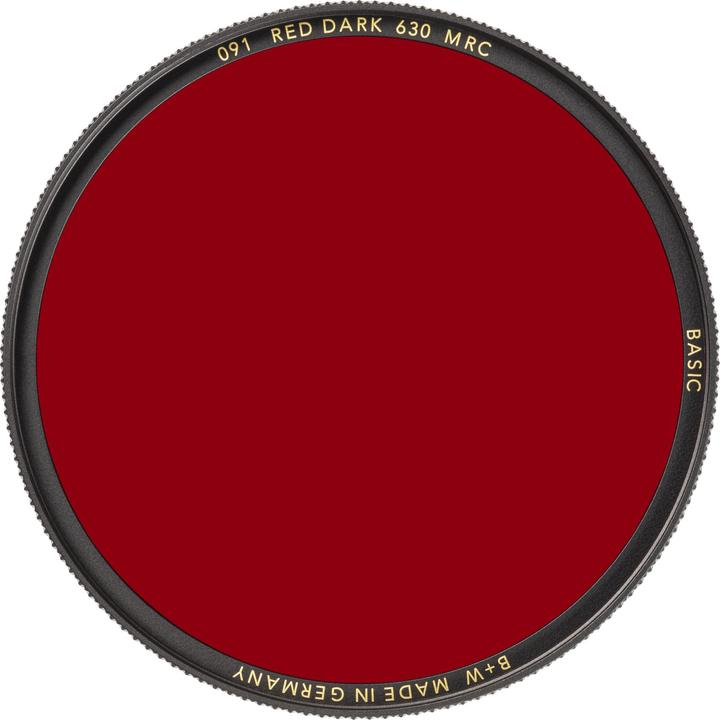 Actual product image B+W 091 Red filter dark 630, MRC/Basic 40.5mm (40.50 mm, Colour filters)