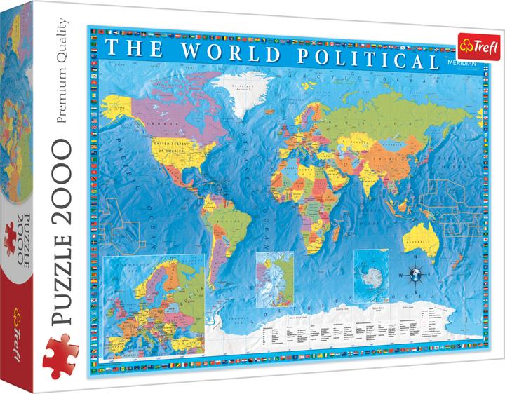 Trefl Puzzle della mappa politica del mondo 2000 pezzi (2000 pezzi)