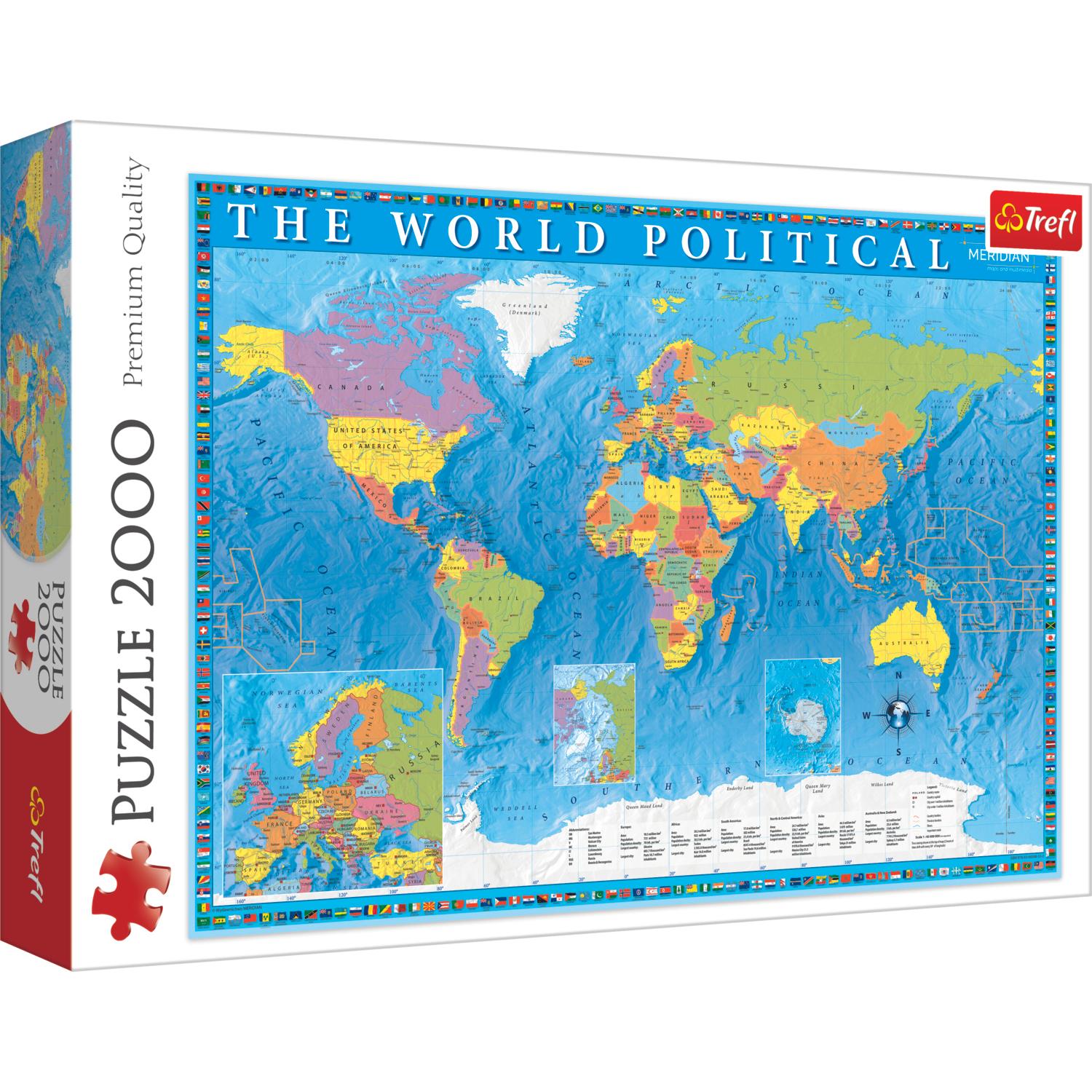 Trefl Puzzle Politische Weltkarte 2000 Teile (2000 Teile)