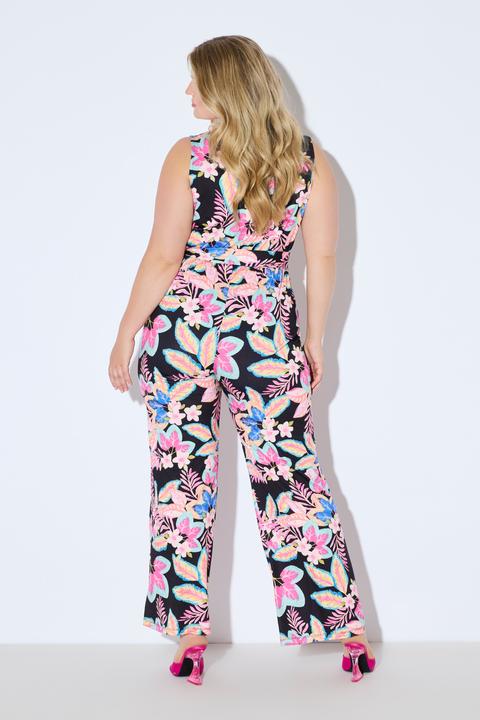 Actual product image Ulla Popken Sleeveless Floral Jumpsuit (44)