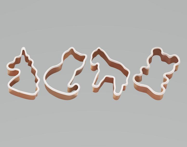 Lurch Cookie cutter Animals 4pcs set
