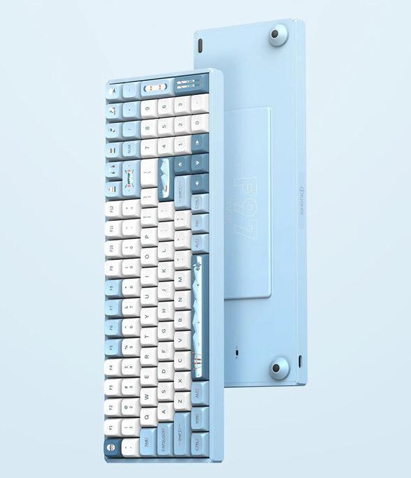 Actual product image Iqunix F97 Wintertide Wireless Gaming Keyboard, RGB - MX-Brown-Switches (US) (US, Cable, Wireless)