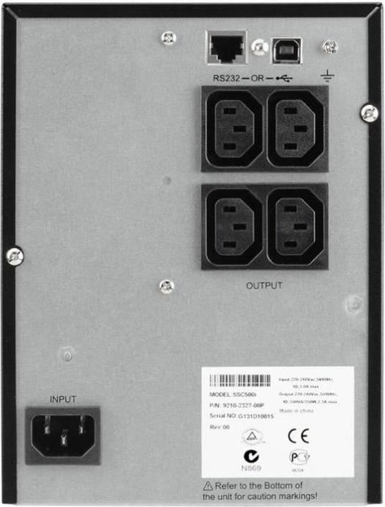 Actual product image Eaton 5sc500i (500 VA, 350 W, Line-interactive UPS)