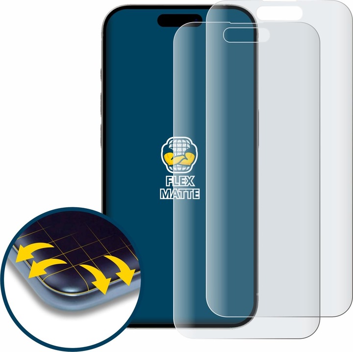 Immagine prodotto BROTECT Full-Cover Pellicola Opaca (2 Pezzo/i, Apple iPhone 15 Pro)