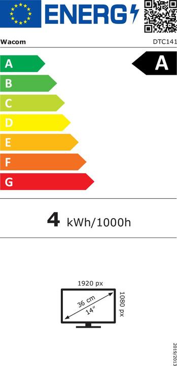 Label énergétique Wacom One Pen Display 14" (14")