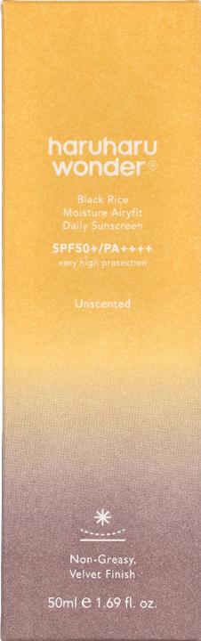Actual product image Haruharu Wonder Black Rice Moisture Airyfit (Suntan cream, SPF 50, 50 ml, 50 g)