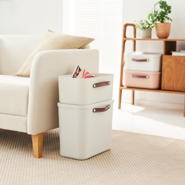 Actual product image Rotho Storage box Maloja 25 l, Iron red (26.50 cm, 25 l, 1x)