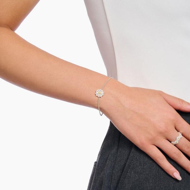 Actual product image Thomas Sabo Ring Kettenglieder weisse Steine schmal Silber (50, 925 Silver)