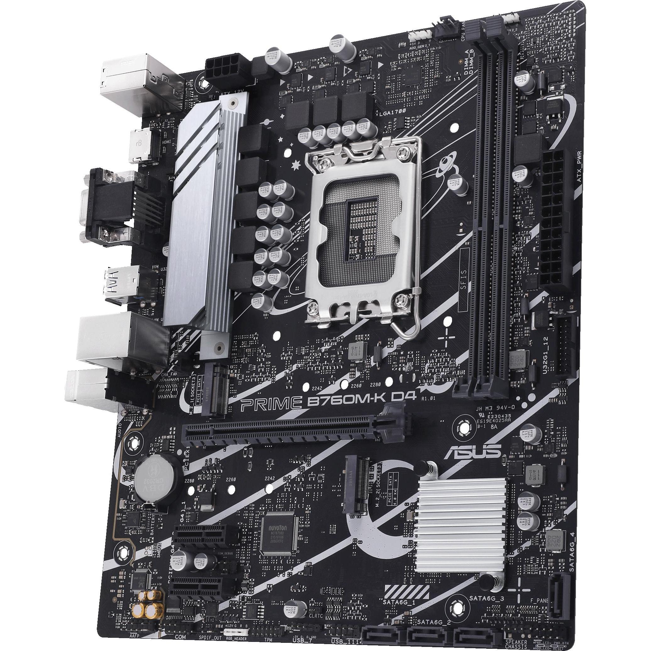 ASUS Prime B760M-K (LGA 1700, Intel B760, mATX), Mainboard