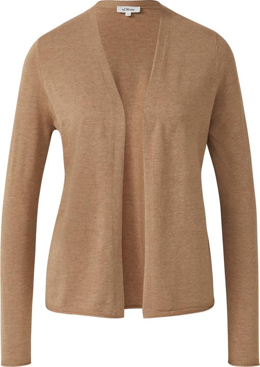 Produktbild s.Oliver Strickjacke Feinstrickjacke mit Rollkante am Saum (40)
