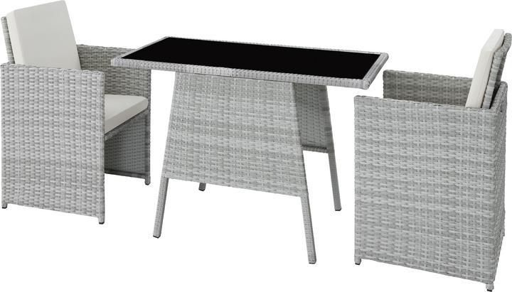 tectake Rattan garden furniture set Lausanne