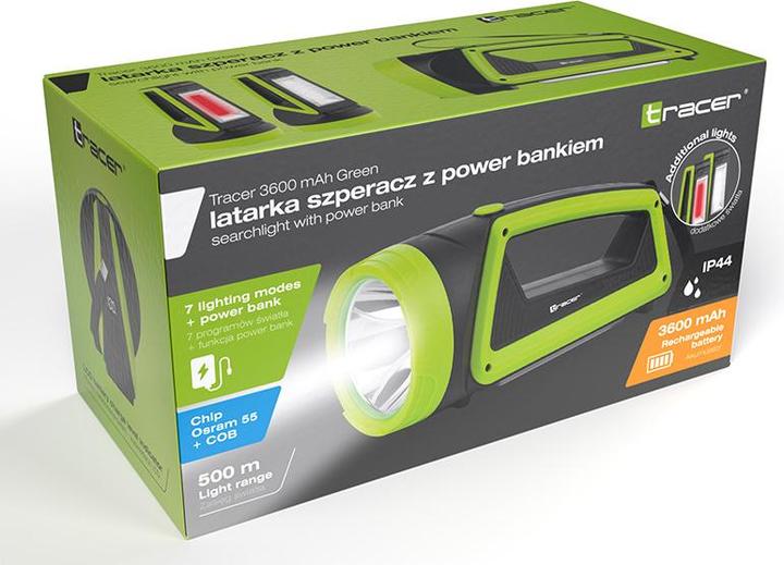 Produktbild Tracer flashlight 3600mAh green (11 cm)
