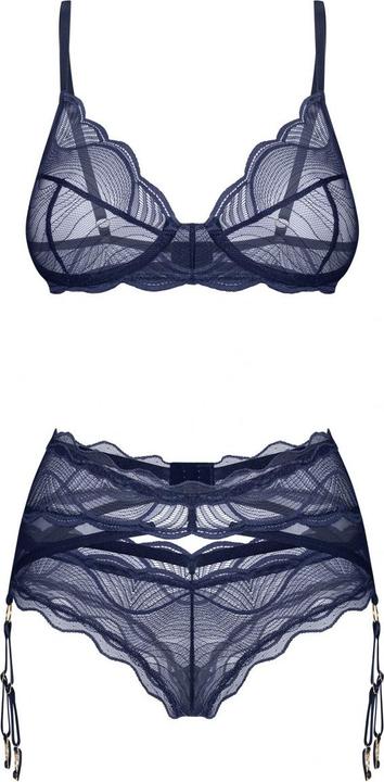 Actual product image Obsessive Nightly Blue suspender set (M, L)