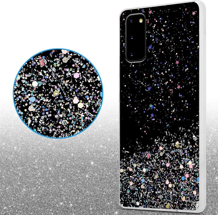 Actual product image Cadorabo TPU cover sparkling glitter (Samsung Galaxy S20)