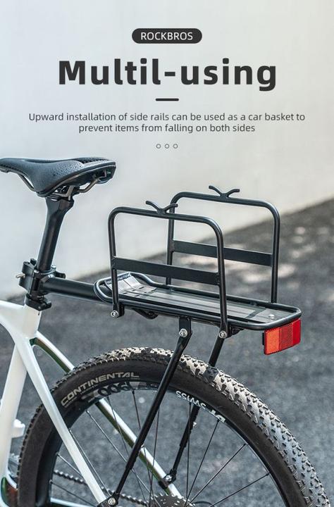 Actual product image Rockbros 33210004001 bicycle rack with shelf - black