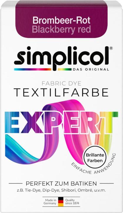 Produktbild Simplicol Textilfarbe expert (Brombeerrot, 150 ml)