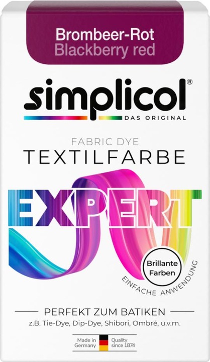 Actual product image Simplicol Textilfarbe expert (Blackberry Red, 150 ml)