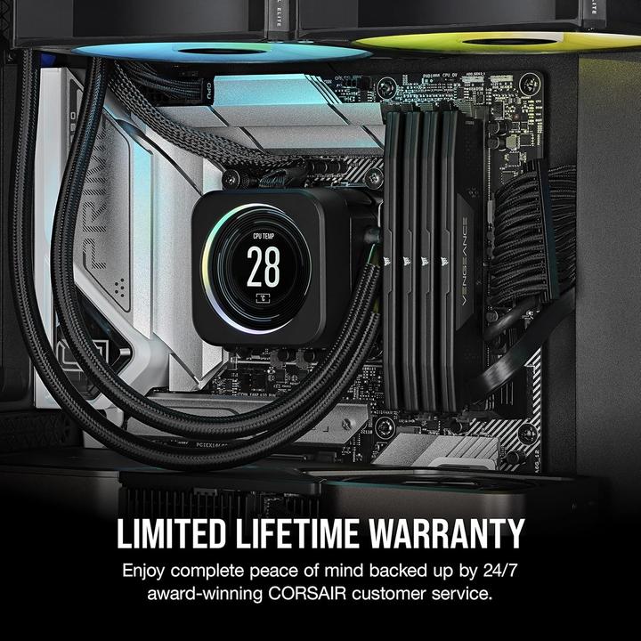 Image du produit Corsair DDR5 64GB PC 6600 CL32 KIT (2x32GB) VENGEANCE noir détail (2 x 32GB, 6600 MHz, RAM DDR5, DIMM)