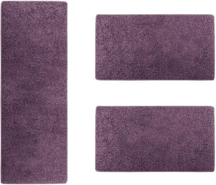 Produktbild Karat ShaggyBettumrandungBarcelona, Lila, 2x 67 x 130 cm und 67 x 330 cm (67 x 130 cm, 67 x 330 cm)