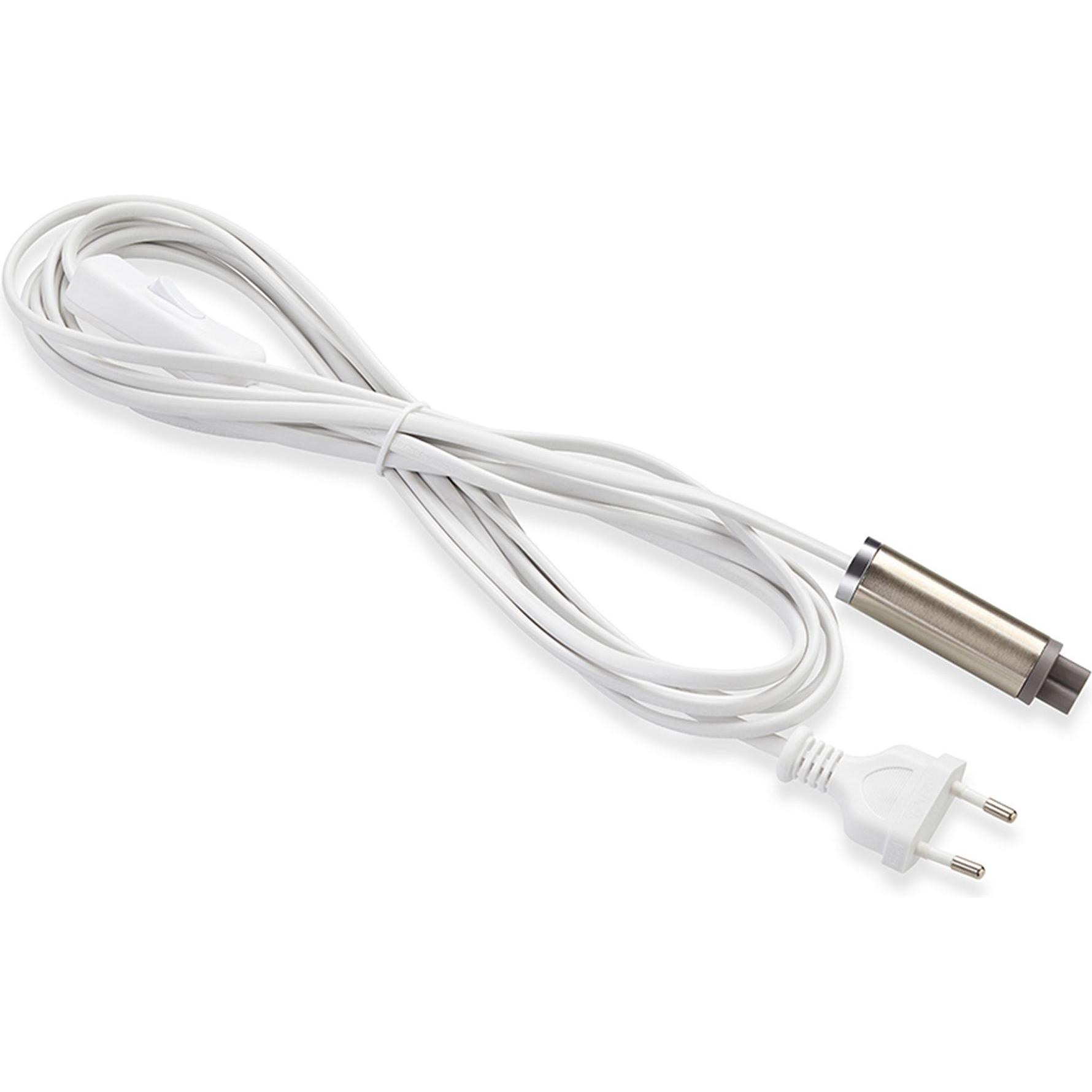 Markslöjd EXPAND Start cable 3,5m Wallplug+Switch Steel (3.50 m), Cavo di alimentazione