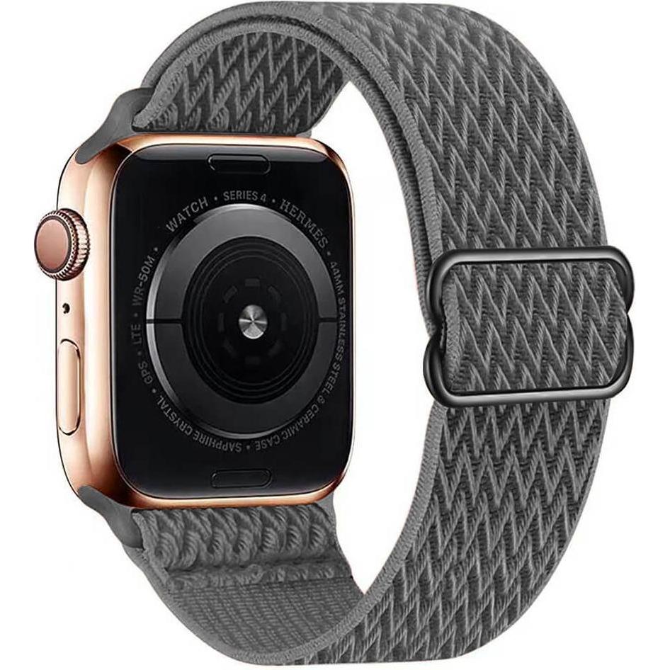Cover-Discount Apple Watch 44/45/46/49mm - Flexibles Nylon Stoff Ersatzarmband (Nylon), Uhrenarmband, Grau