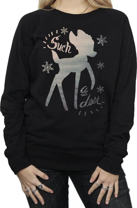 Actual product image Disney Womens/Ladies Bambi Winter Deer Sweatshirt (S)