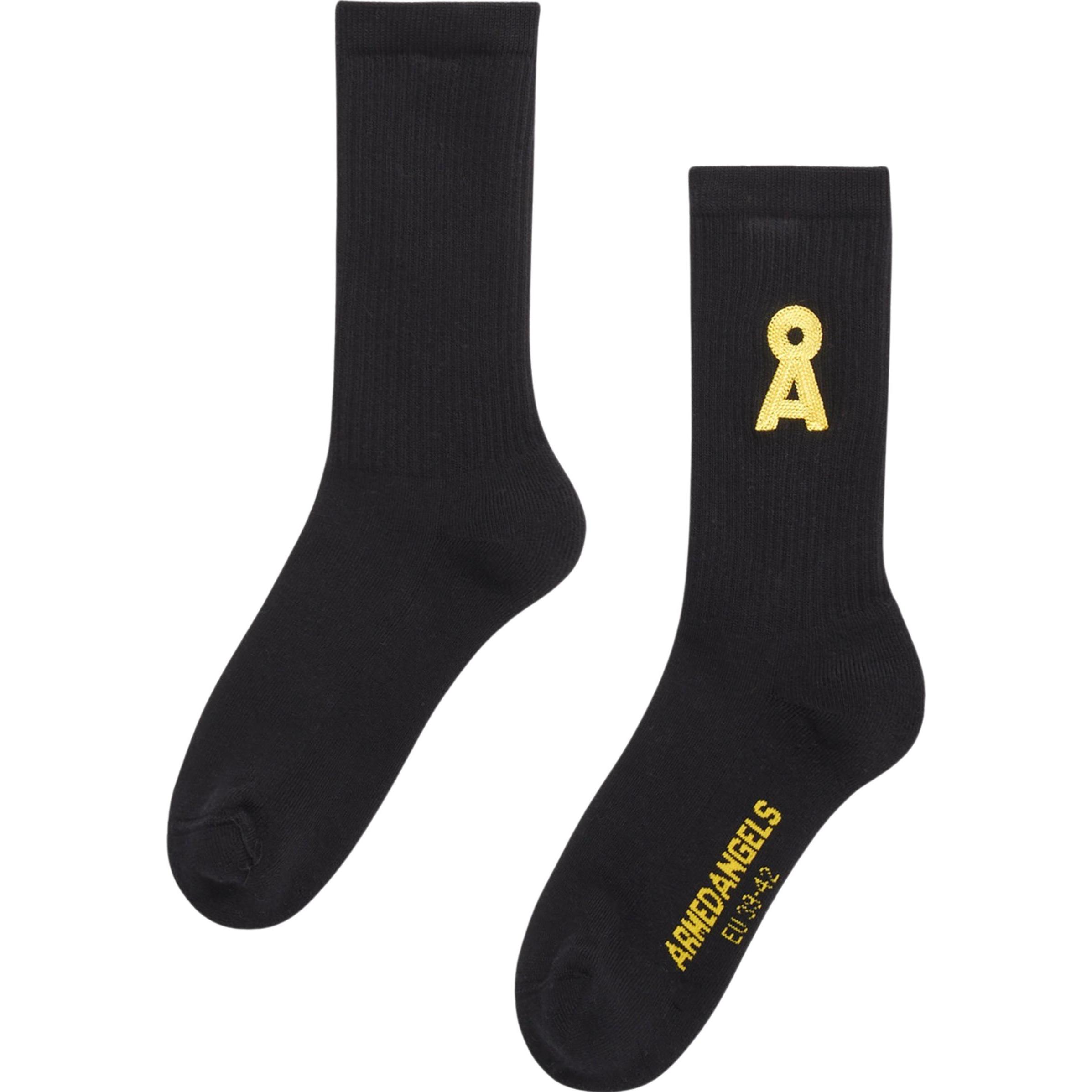 Armedangels, Herren, Socken, Saamus Aa-Fan Logo, Schwarz, (39 - 42)