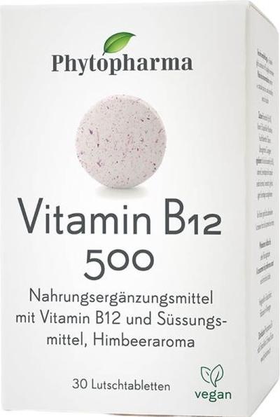 Image du produit Phytopharma Vitamine B12 Lutschtablette 500 mcg (30 pièce(s), Cachets, 40 g)