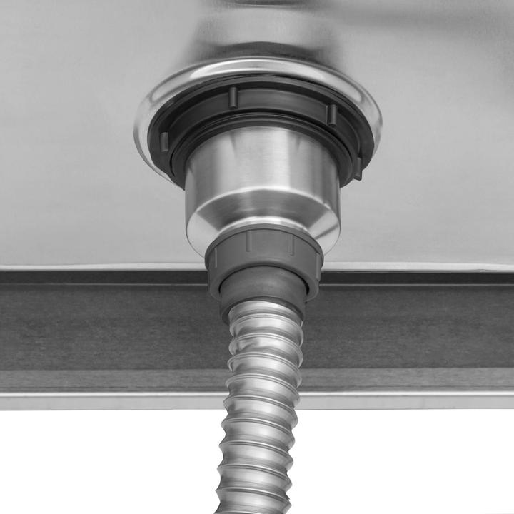 Image du produit Royal Catering Plonge inox - 2 éviers - inox - 160 x 60 x 97 cm -