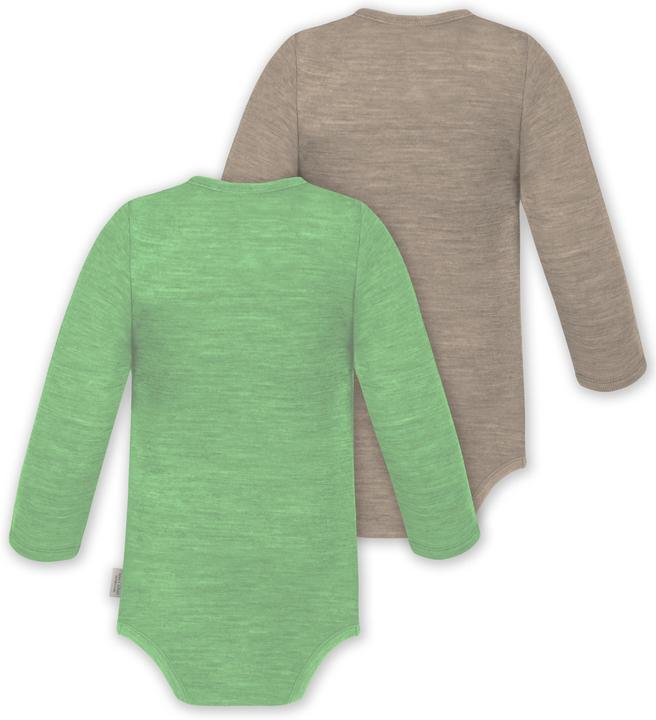 Produktbild Normani 2er Pack Baby Merino Body Langarm „Auckland" - 9373 (80)