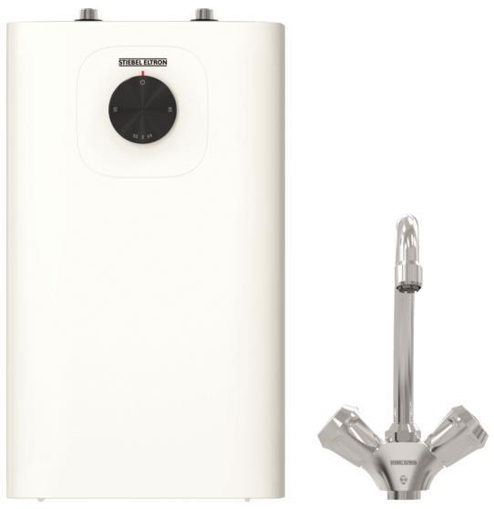 Produktbild Stiebel Eltron UFP 5 Trend inkl. Armatur TWS-W mit Stecker, thermostop, Untertischboiler 5 l Niederdruck, 2 kW