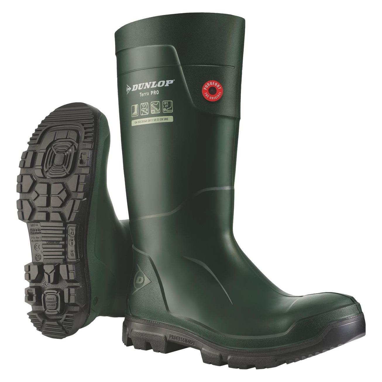 Dunlop, Herren, Gummistiefel, Purofort Laars Terrapro Onbeveiligd Groen 37 LJ0K08370, Grün, (37)