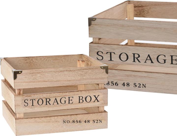 Immagine prodotto Natura Punto Set di 3 casse di legno (36 x 27,5 x 17,5 cm)