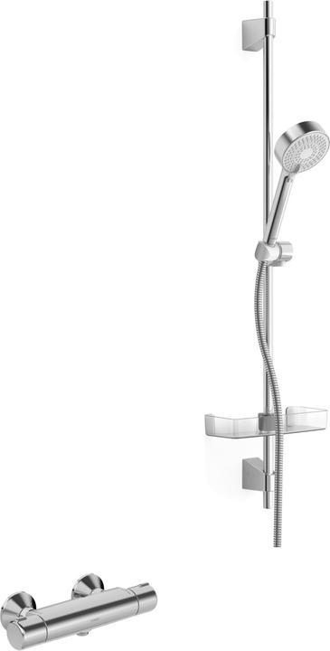Hansa micra renovatieset glijstangset met douchekraan thermostatisch m. basicjet glijstangset 92cm chroom