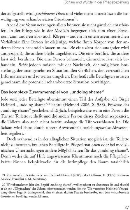 Produktbild Scham und Würde in der Pflege (Deutsch, Stephan Marks, Ursula Immenschuh, 2022)