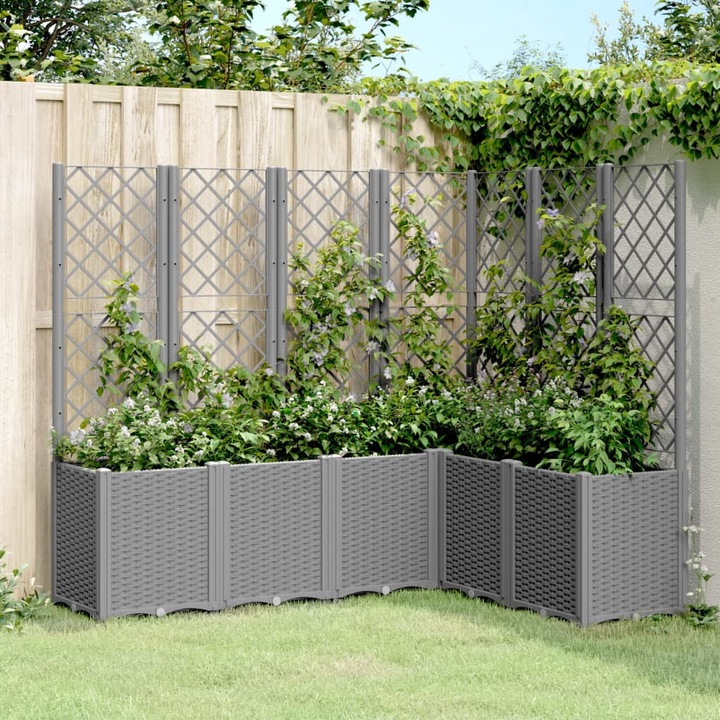 Actual product image VidaXL Planter with trellis PP