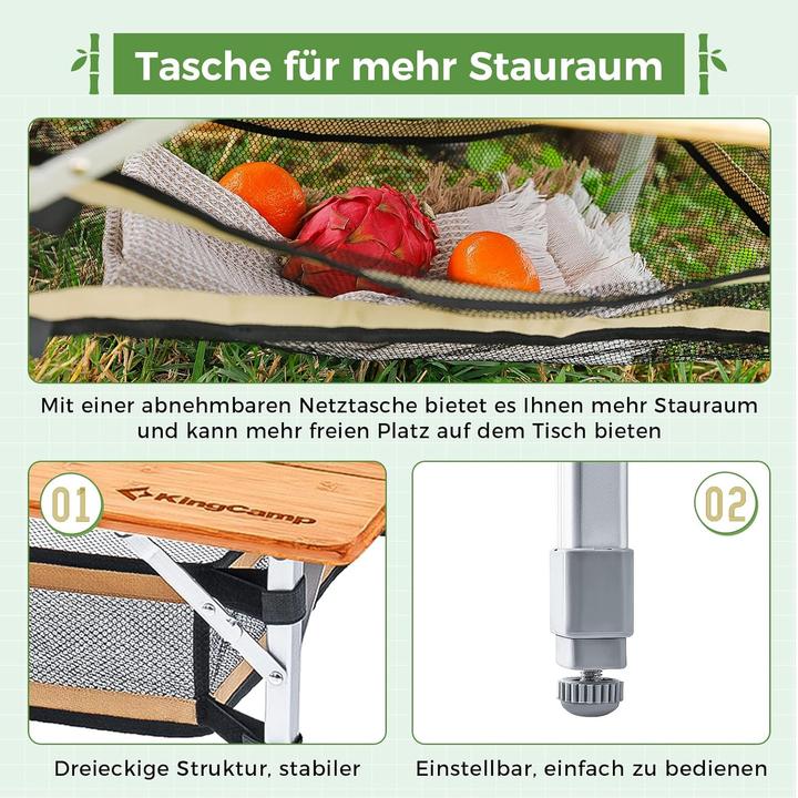 Produktbild Kingcamp Höhenverstellbarer Klapptisch