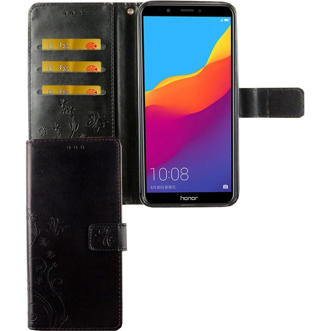 König Design Hülle Handy Schutz für Huawei Honor 7C Case Cover Tasche Wallet Etui Handyhülle (Honor 7c), Smartphone Hüll...