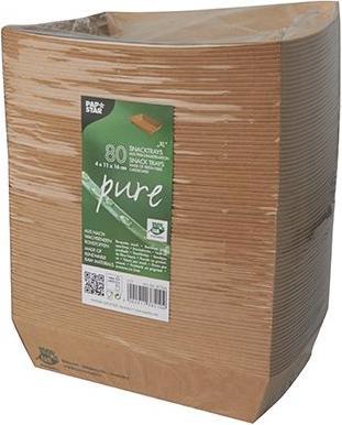 Productafbeelding Papstar Snacktrays "puur" "100% Fair" extra groot (80x)